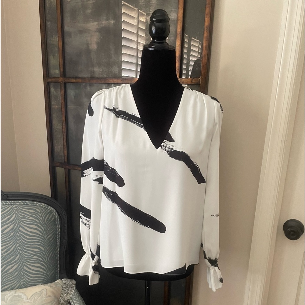 JOIE PRINTED CREPE BLOUSE